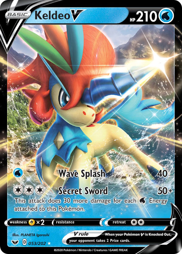 Keldeo V - 053/202 (SWSH01) Ultra Rare - Near Mint Holofoil