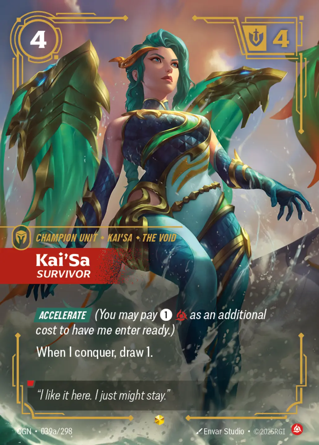 Kai'Sa - Survivor (Alternate Art) - 039a/298 (OGN) Showcase