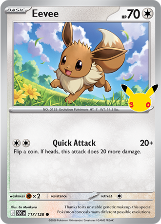Eevee - 117/128 (30C) Common