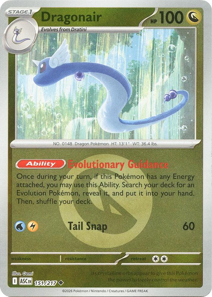 Dragonair (Energy Symbol Pattern) - 151/217 (ASC) Uncommon