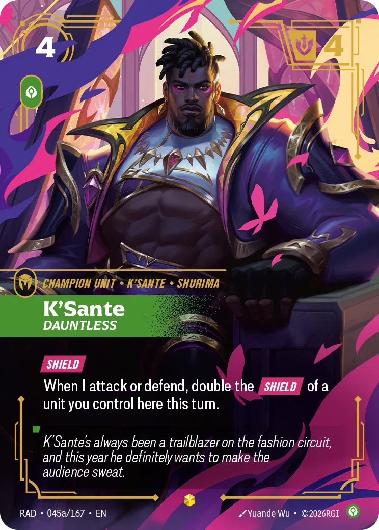 K'Sante, Dauntless (Alternate Art) - 045a/167 (RAD) Showcase