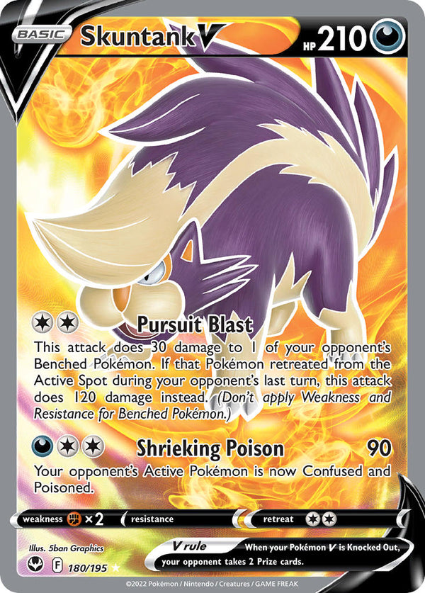 Skuntank V (Full Art) - 180/195 (SWSH12) Ultra Rare - Near Mint Holofoil