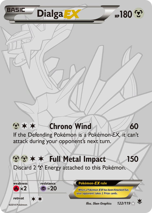 Dialga EX (Secret Rare) - 122/119 (PHF) Secret Rare - Near Mint Holofoil