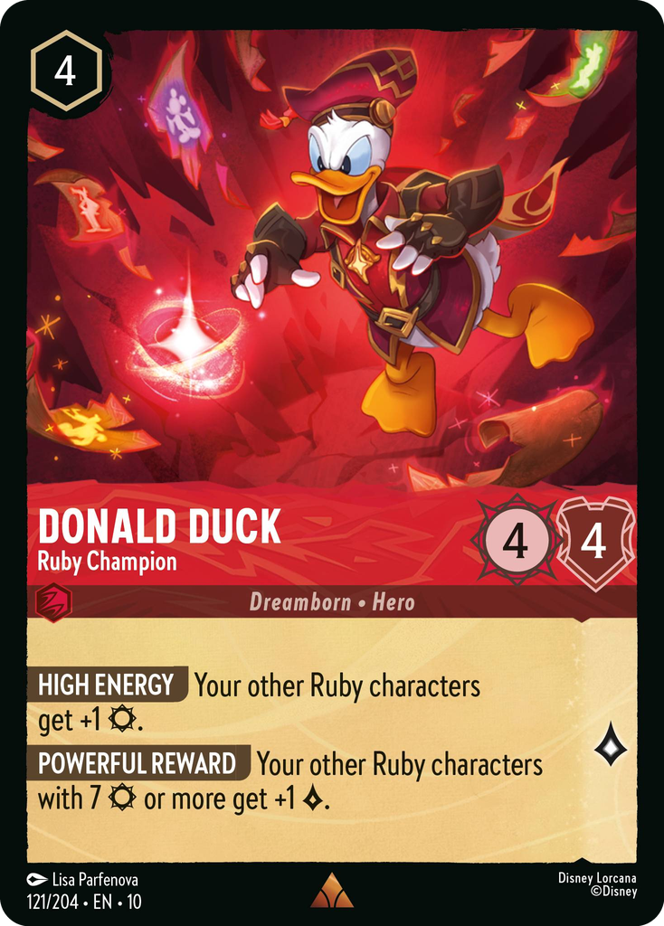 Donald Duck - Ruby Champion (121/204 - Whispers in the Well) Rare