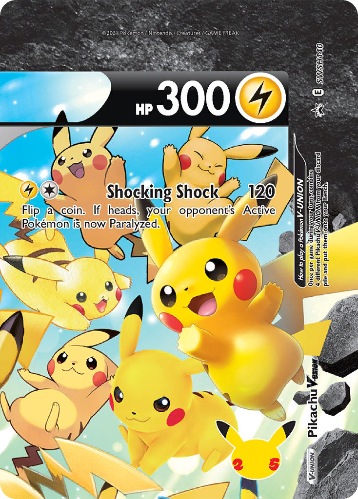 Pikachu V-Union - SWSH140 (SWSH:PR) Promo - Near Mint Holofoil