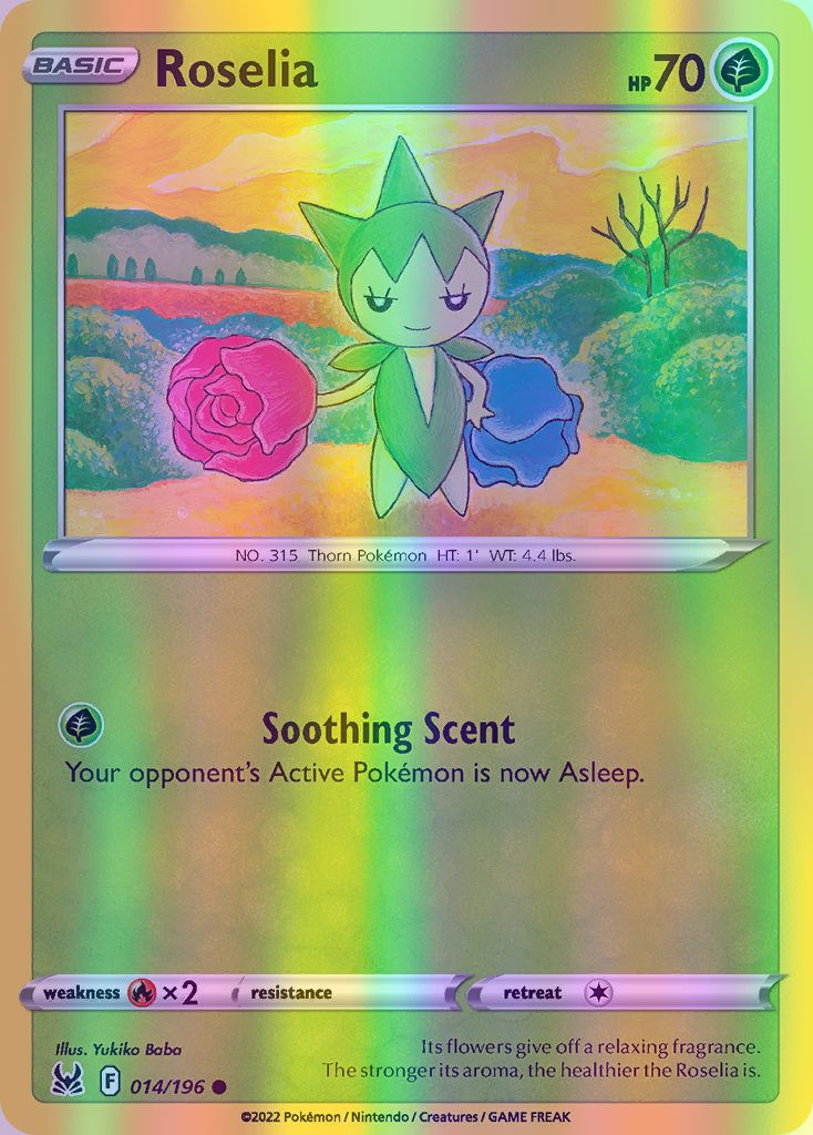 Roselia - 014/196 (SWSH11) Common - Near Mint Reverse Holofoil