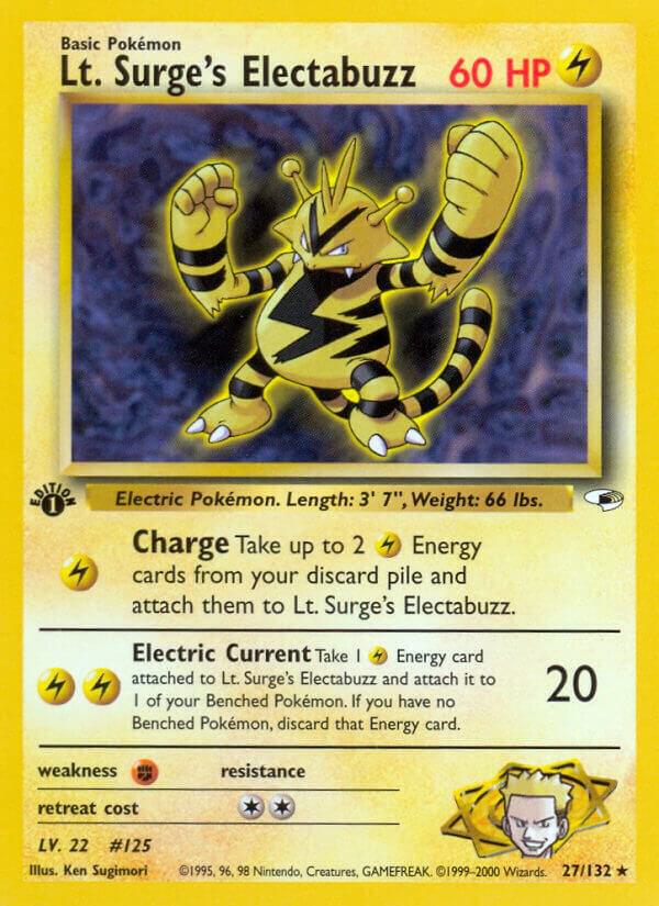 Lt. Surge's Electabuzz - 027/132 (G1) Rare - Moderate Play