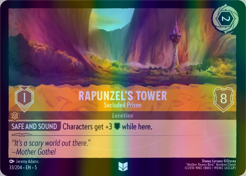 Rapunzel's Tower - Secluded Prison (Shimmering Skies 033/204) Uncommon - Near Mint Cold Foil