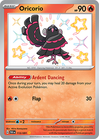 Oricorio - 113/091 (PAF) Secret Rare - Near Mint Holofoil