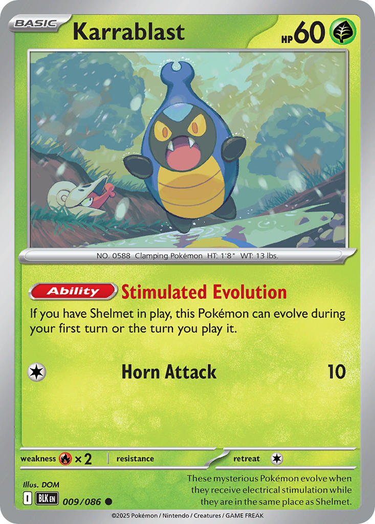 Karrablast (Poke Ball Pattern) - 009/086 (BLK) Common