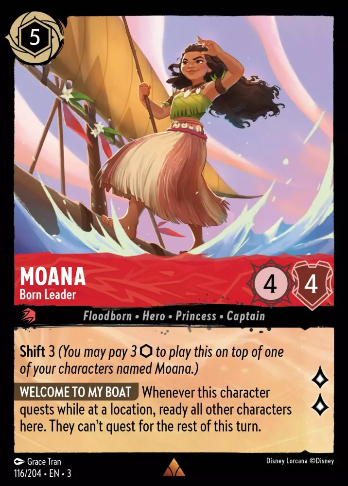 Moana - Born Leader (Into the Inklands 116/204) Rare - Near Mint