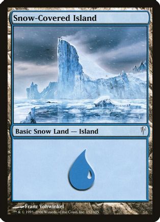 Snow-Covered Island (CSP-C-FOIL) Heavy Play