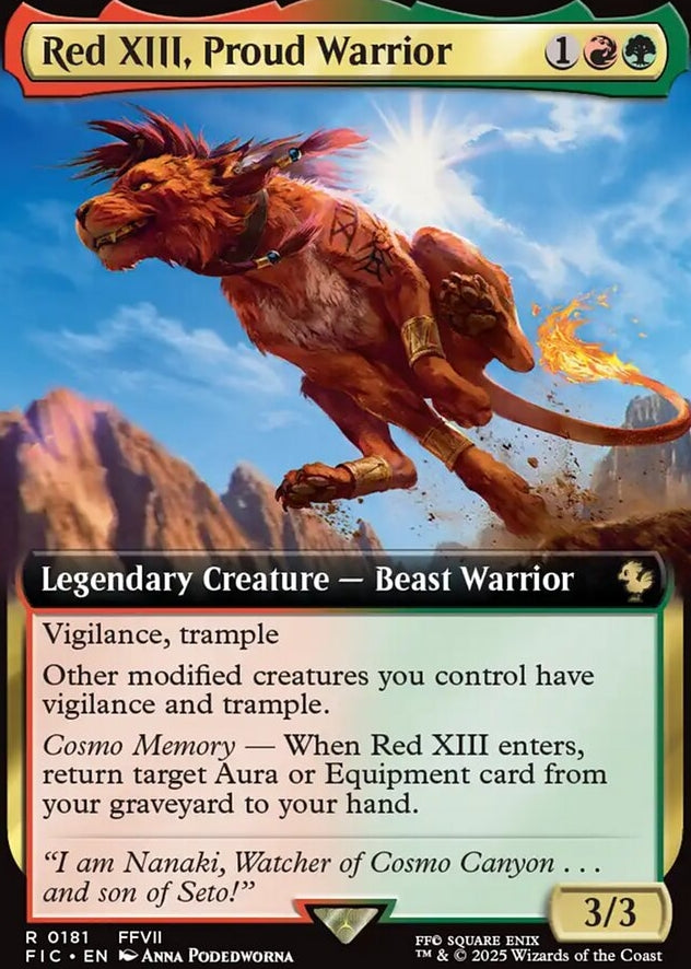 Red XIII, Proud Warrior [ #0181 Extended Art ] (FIC-R)