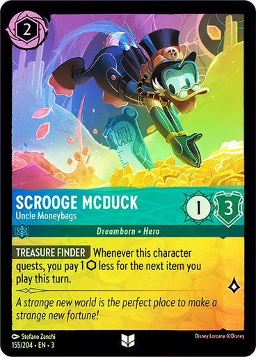 Scrooge McDuck - Uncle Moneybags (Into the Inklands 155/204) Uncommon - Near Mint Cold Foil