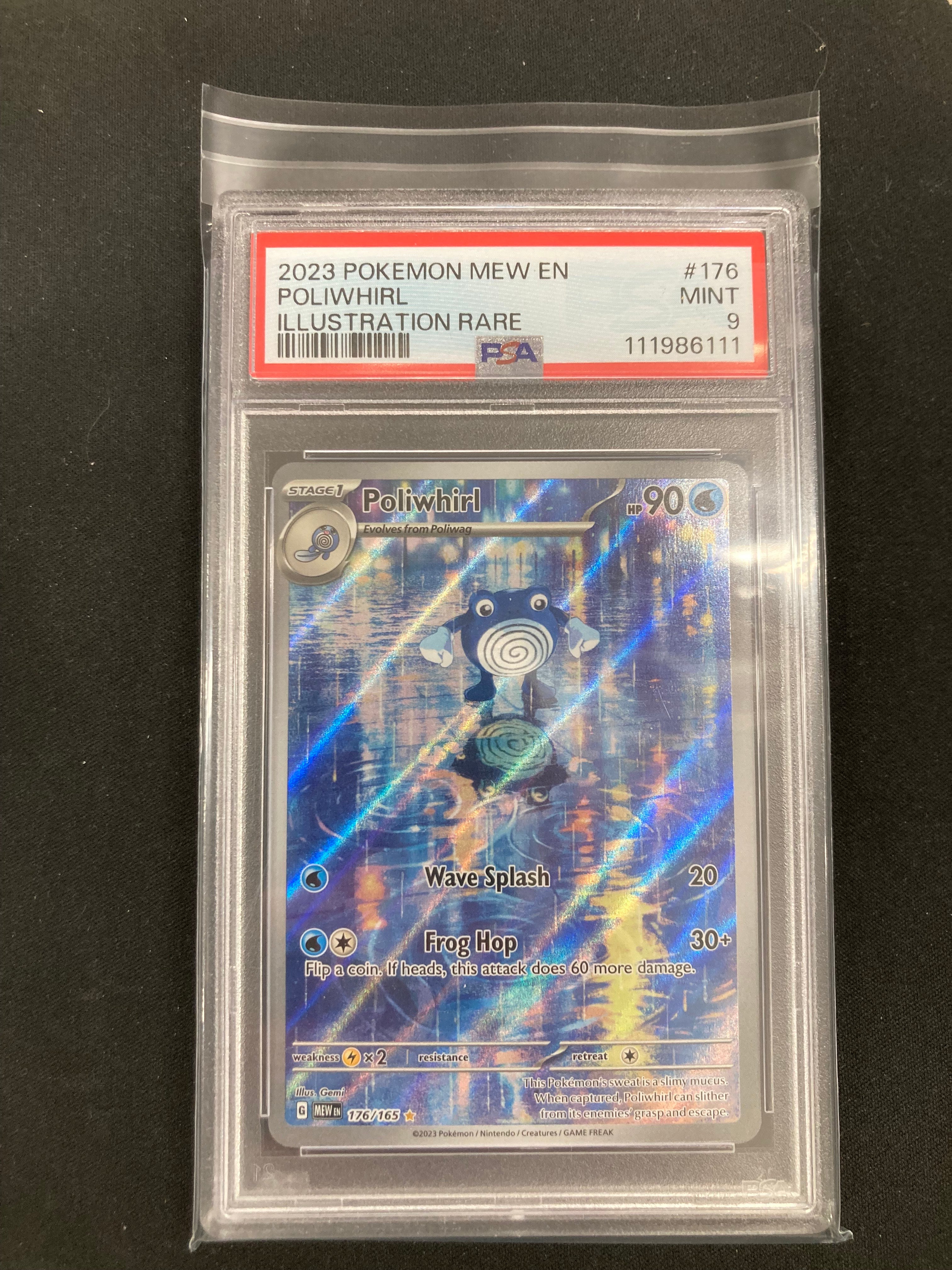 Poliwhirl - 176/165 (MEW) Illustration Rare - Near Mint Holofoil (Graded - PSA 9)