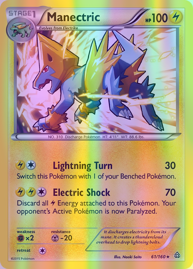 Manectric - 061/160 (PRC) Holo Rare - Near Mint Reverse Holofoil