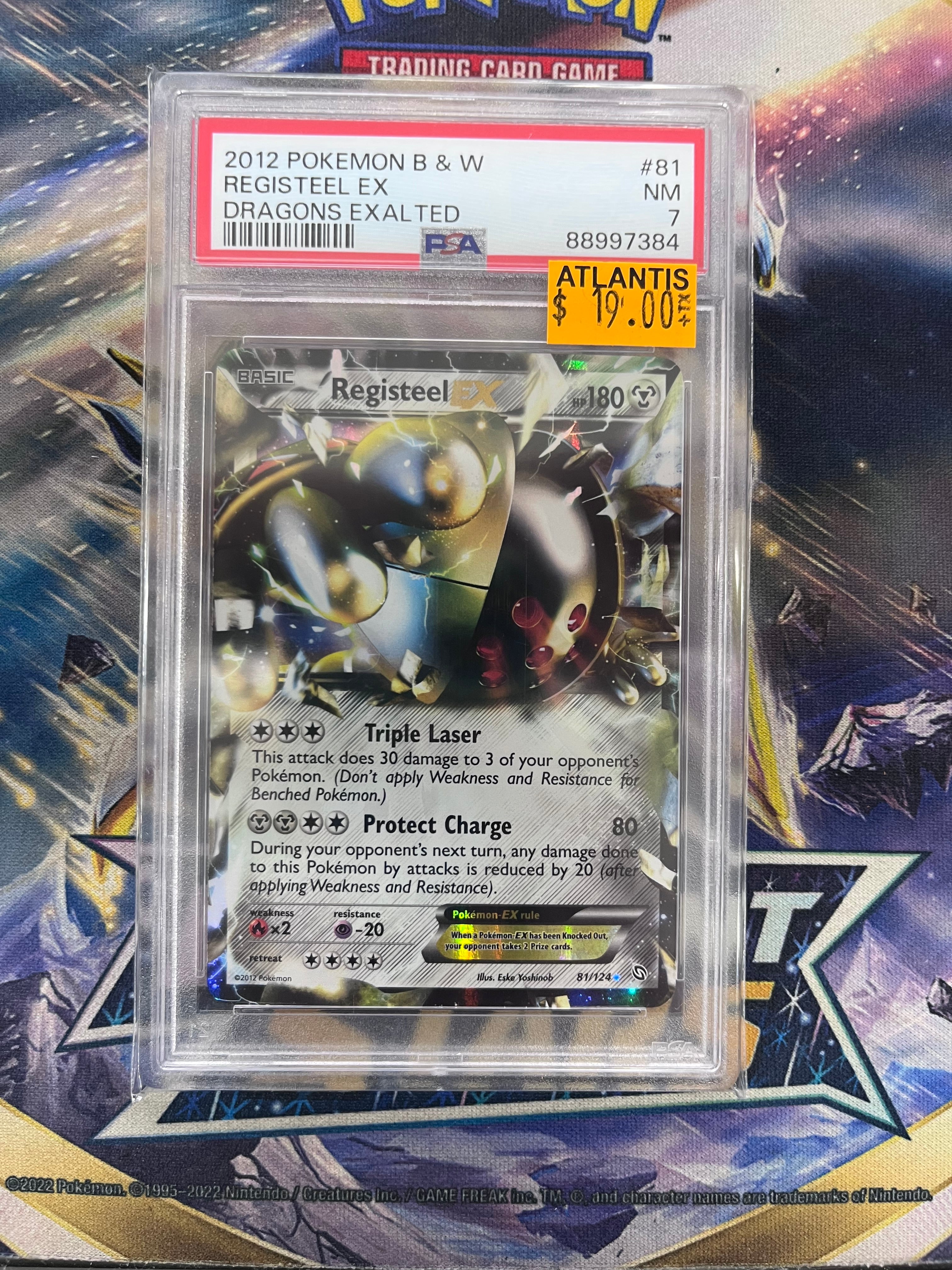 Registeel EX - 81/124 (DRX) Ultra Rare - Near Mint (Graded - PSA 7)