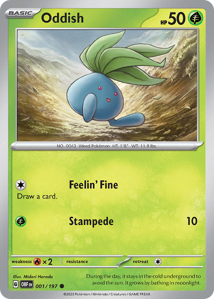 Oddish - 001/197 (OBF) Common - Near Mint