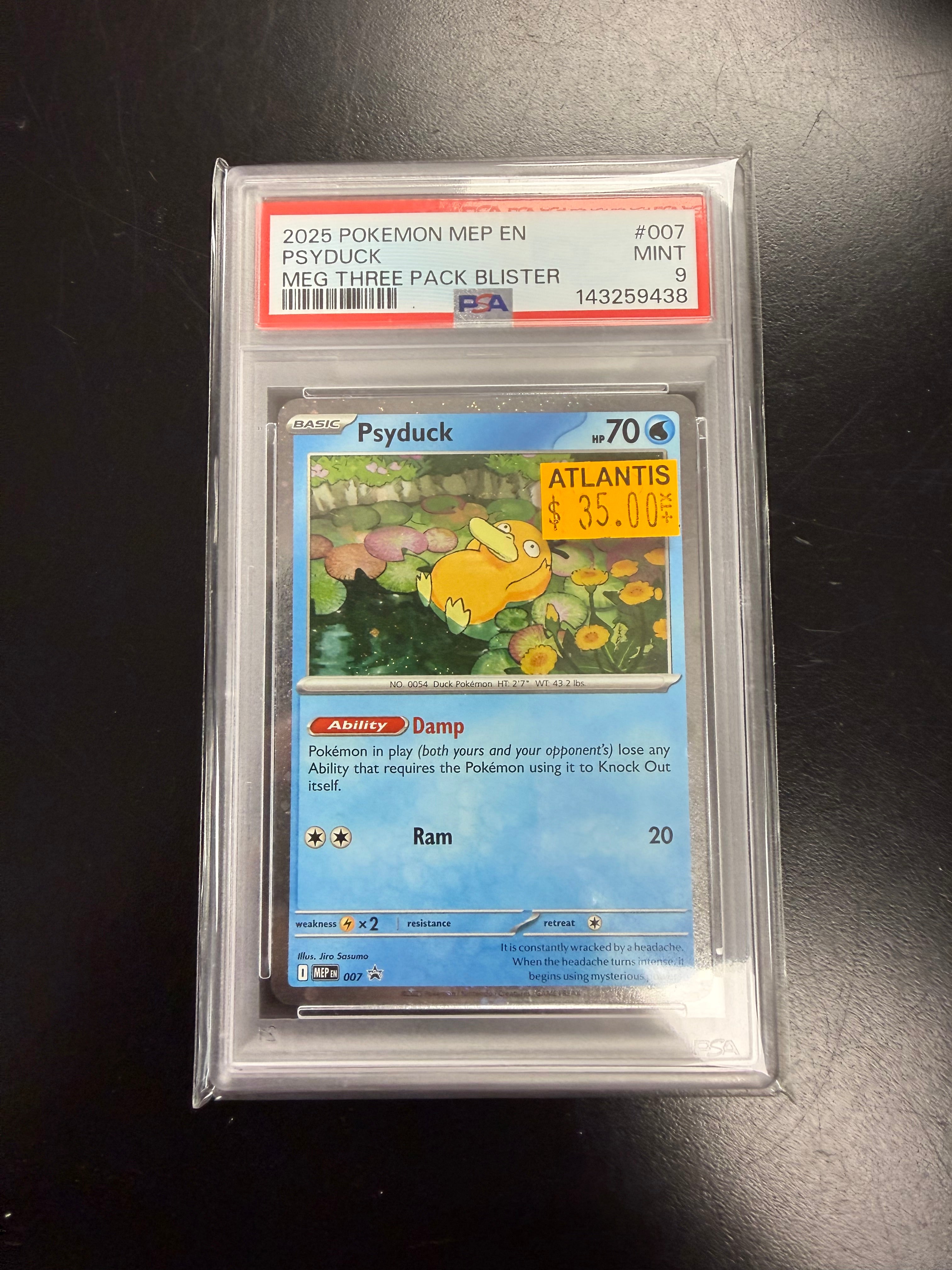 Psyduck - 007 (MEP) Promo Near Mint Holofoil (Graded - PSA 9)