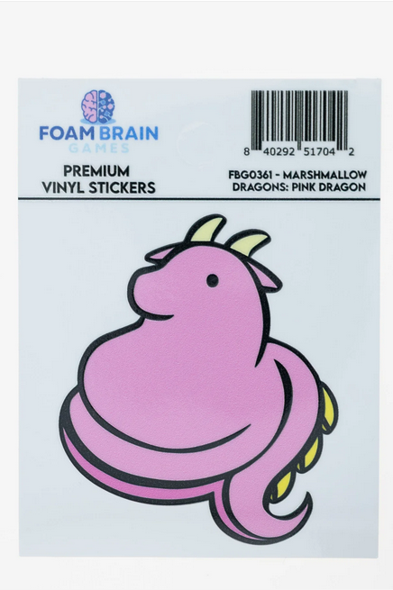 Marshmallow Dragons: Pink Dragon Sticker