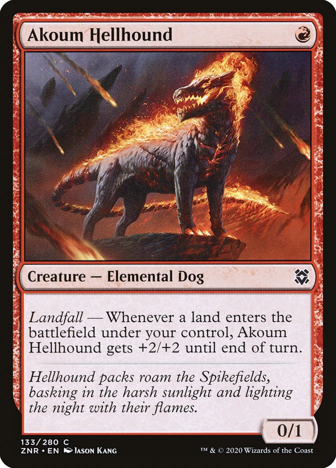 Akoum Hellhound (ZNR-C-FOIL)