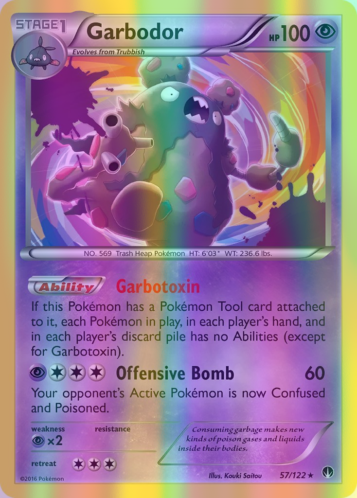 Garbodor - 057/122 (BKP) Holo Rare - Near Mint Reverse Holofoil