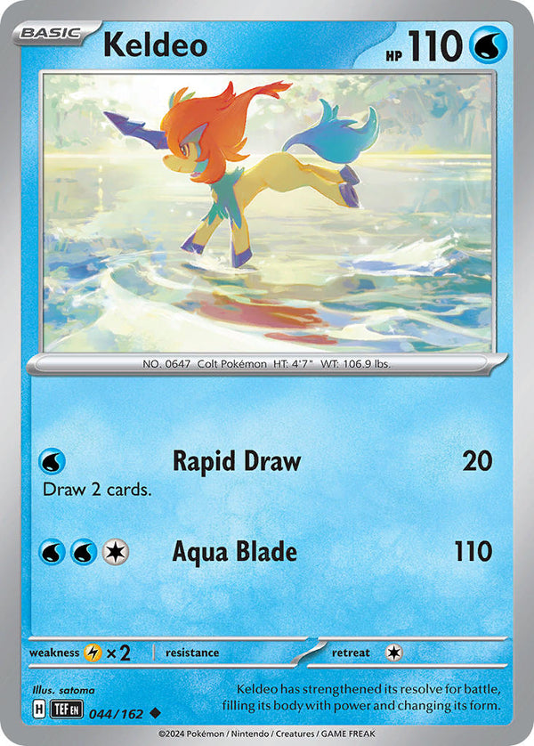 Keldeo - 044/162 (TEF) Uncommon - Near Mint