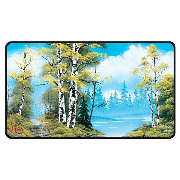 Ultra-PRO: Playmat Black Stitched - Bob Ross: Lakeside Path (16527)
