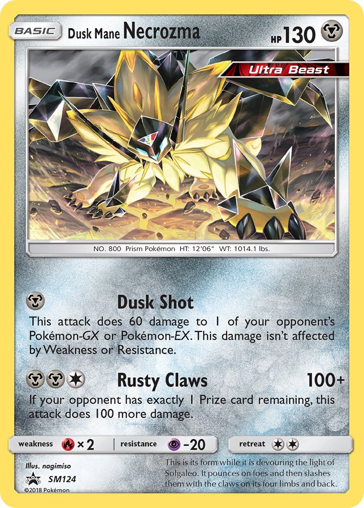 Dusk Mane Necrozma - SM124 (SM:PR) Promo - Near Mint Holofoil