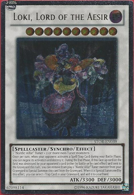 Loki, Lord of the Aesir (STOR-EN039) Ultimate Rare - Limited Edition Near Mint