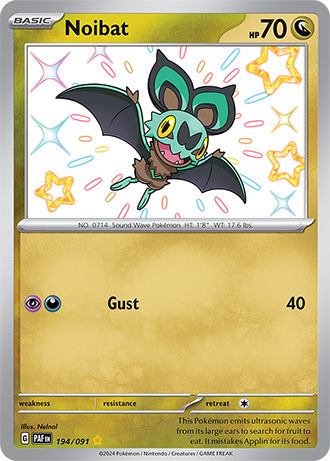 Noibat - 194/091 (PAF) Secret Rare - Near Mint Holofoil