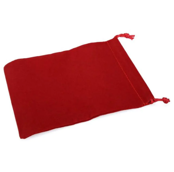 CHX02394: Red Velour Dice Pouch (large)