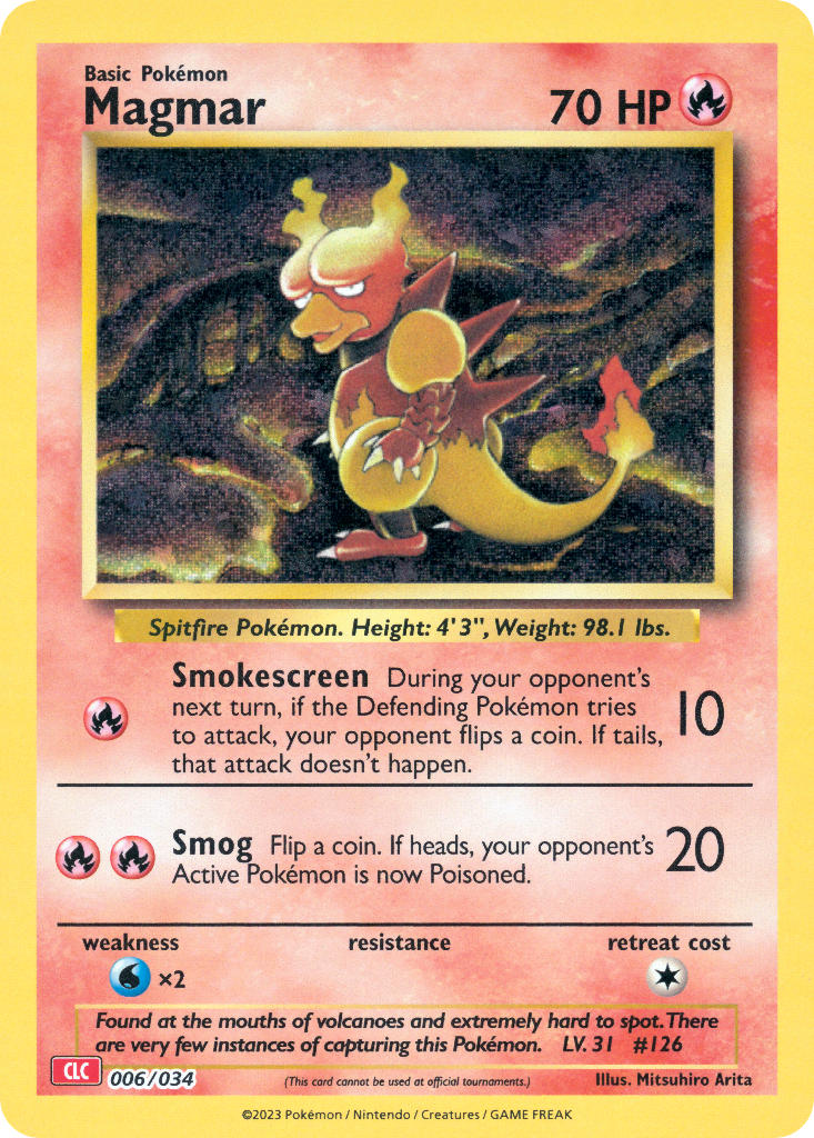 Magmar - 006/034 (TCG:CLC) Classic Collection - Near Mint Holofoil