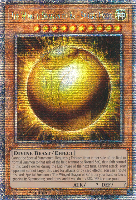 The Winged Dragon of Ra - Sphere Mode (RA01-EN007) Quarter Century Secret Rare - Near Mint 1st Edition