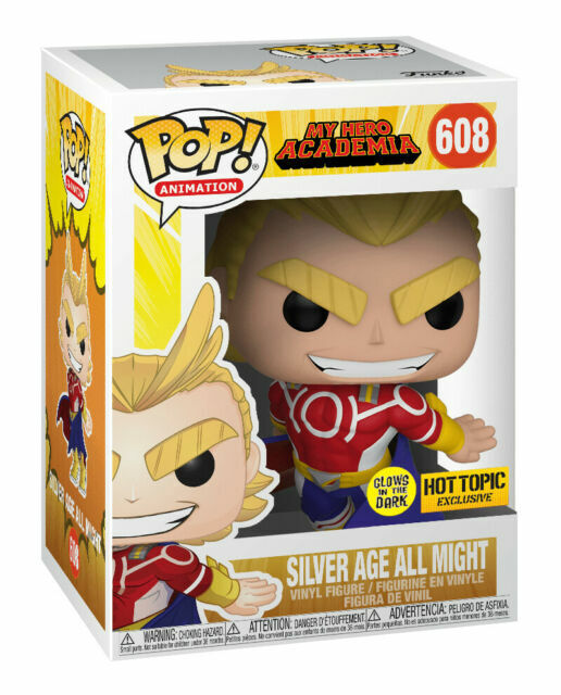 POP Figure: My Hero Academia #0608 - All Might (Silver Age) Hot Topic (Glow)