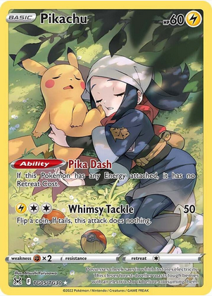 Pikachu - TG05/TG30 (SWSH11:TG) Ultra Rare - Light Play Holofoil