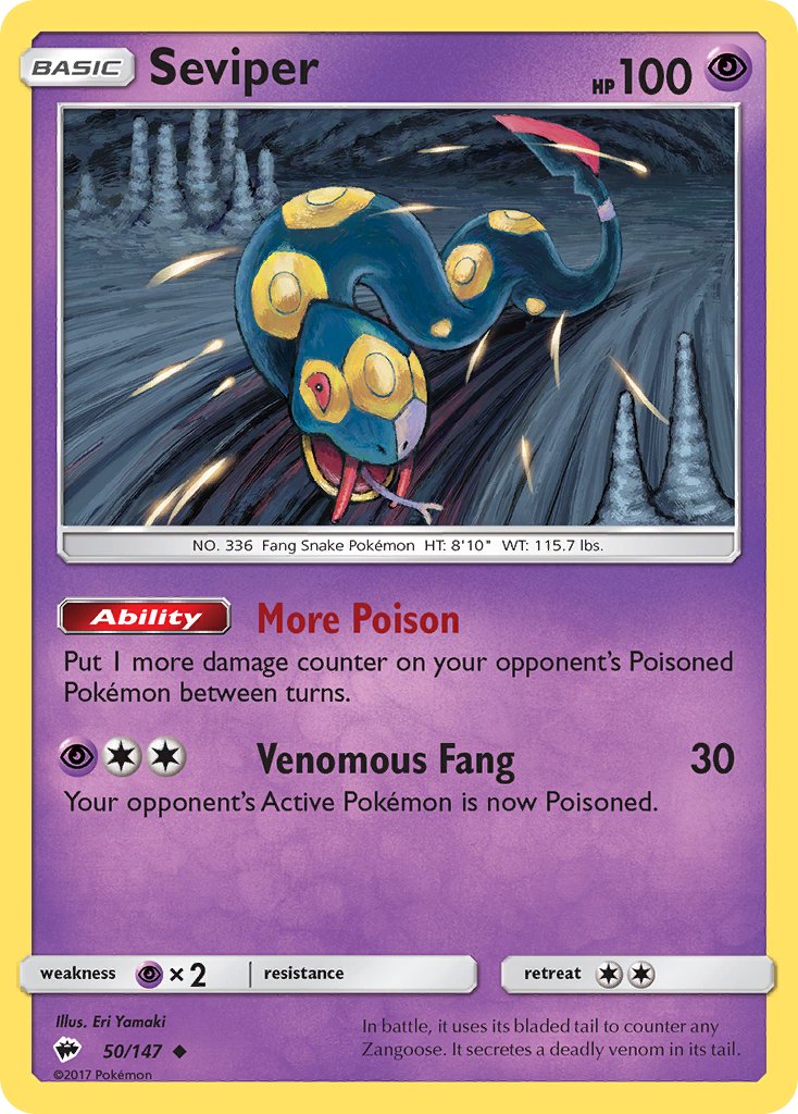 Seviper - 050/147 (SM:BUS) Uncommon - Near Mint