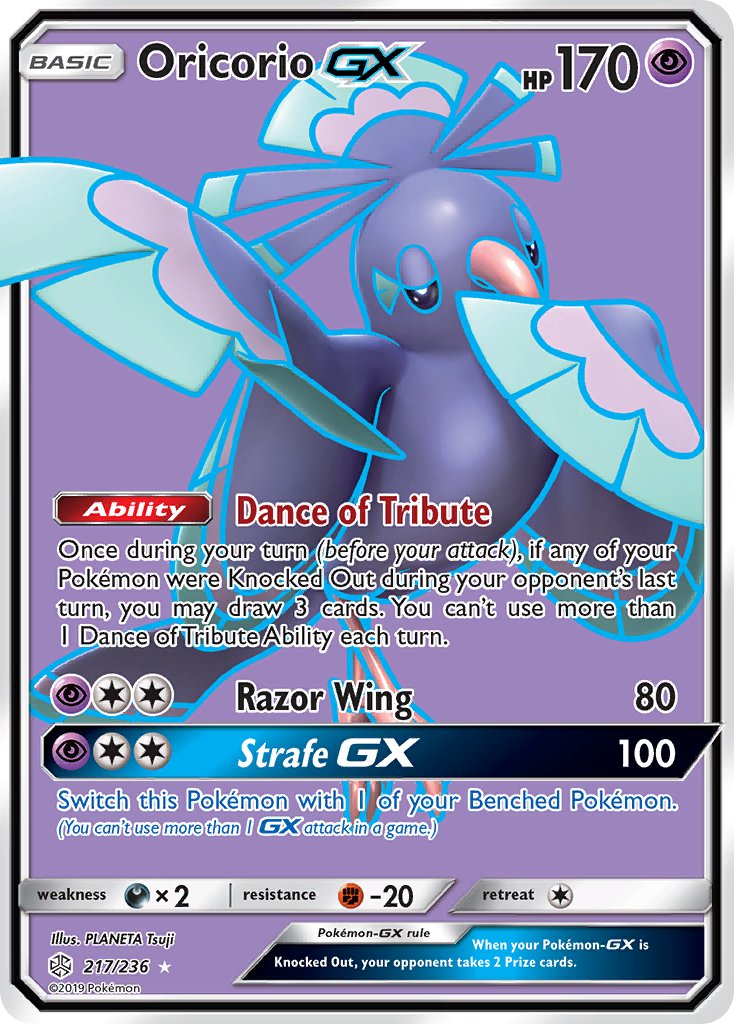 Oricorio GX (Full Art) - 217/236 (CEC) Ultra Rare - Near Mint Holofoil