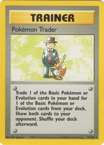 Pokemon Trader - 077/102 (BS) Rare - Damaged