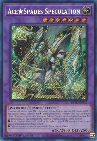 Ace Spades Speculation (BLTR-EN039) Secret Rare - Near Mint 1st Edition