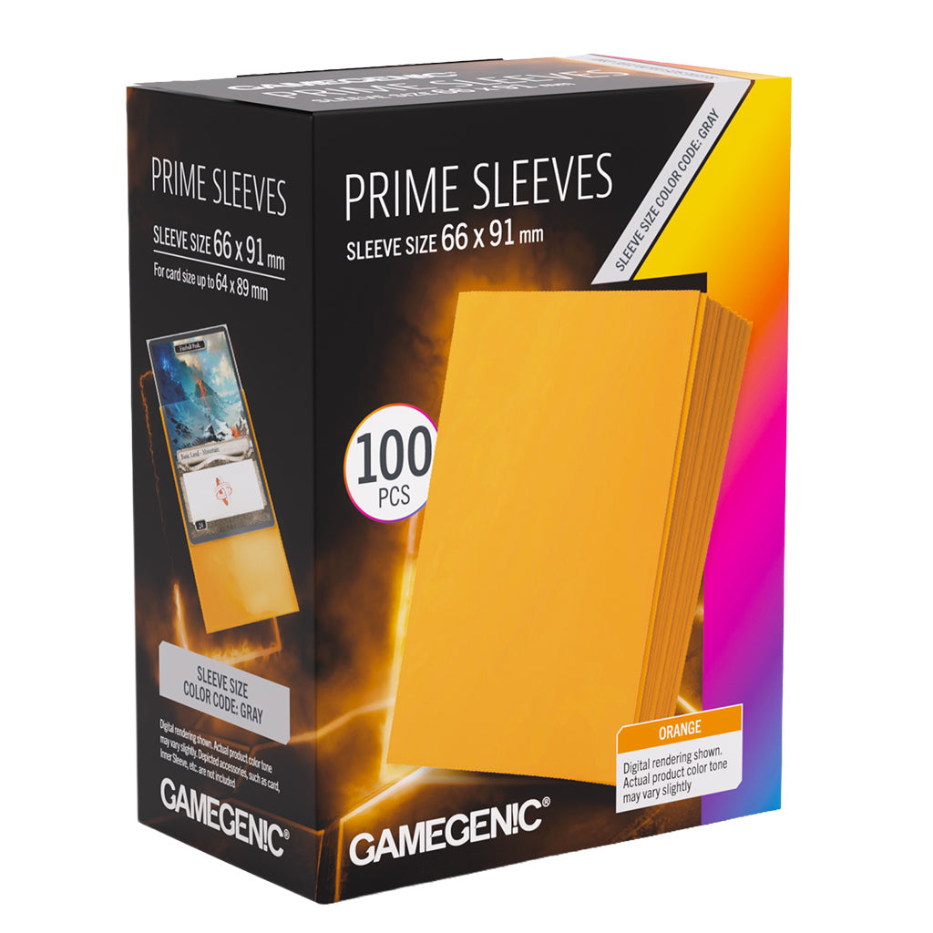 GameGenic Card Sleeves: Prime Orange (100 ct)