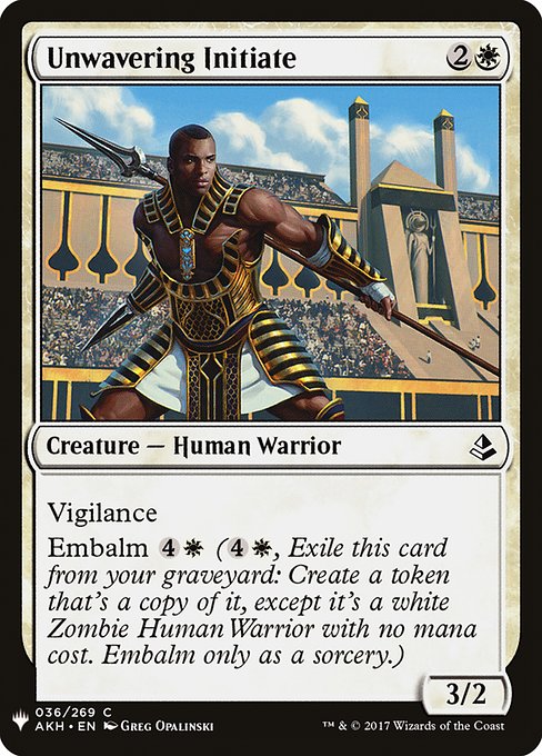 Unwavering Initiate [Mystery Booster #0264] (AKH-C)