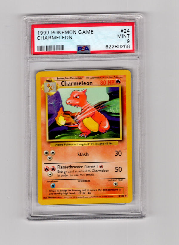 Charmeleon - 024/102 (BS) Uncommon - Unlimited Near Mint (Graded - PSA 9)