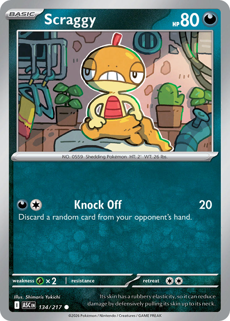 Scraggy - 134/217 (ASC) Common