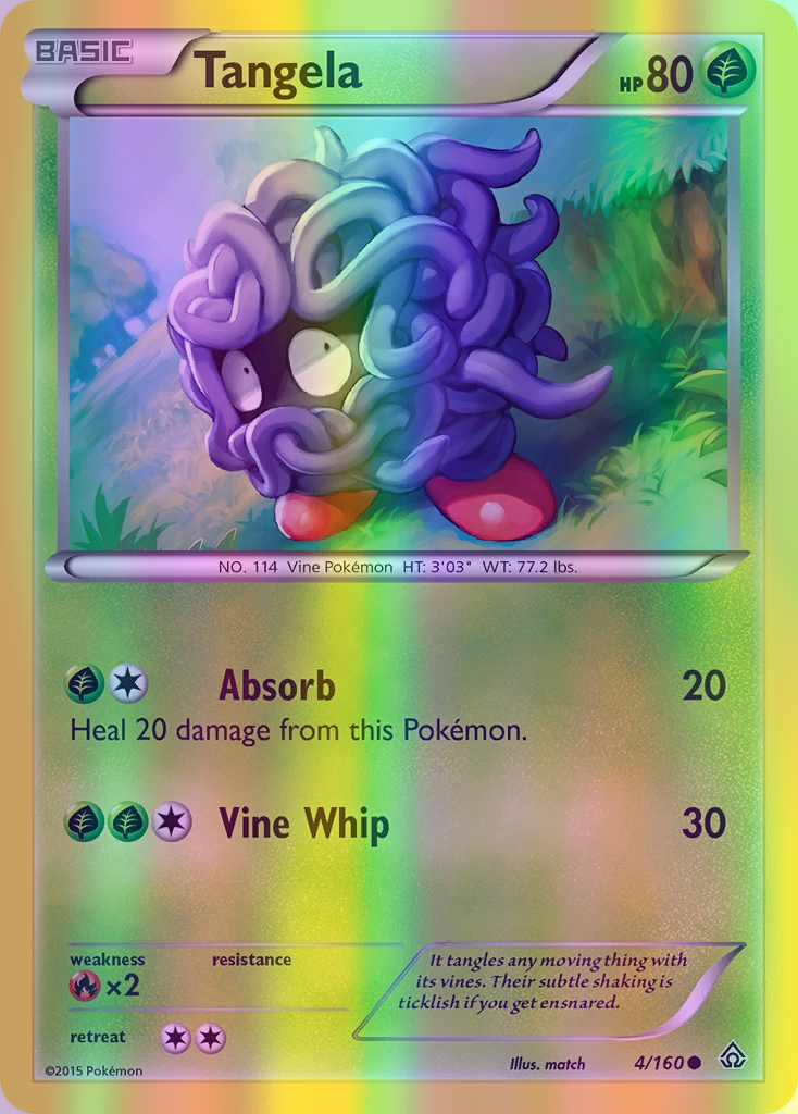 Tangela - 004/160 (PRC) Common - Near Mint Reverse Holofoil