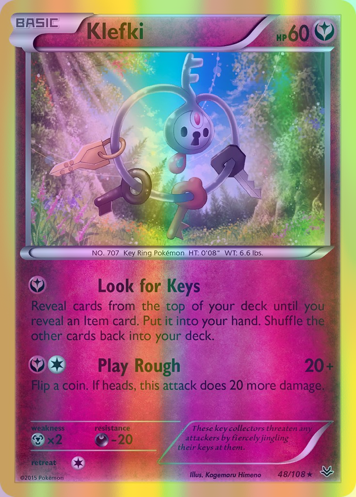 Klefki - 048/108 (ROS) Rare - Near Mint Reverse Holofoil