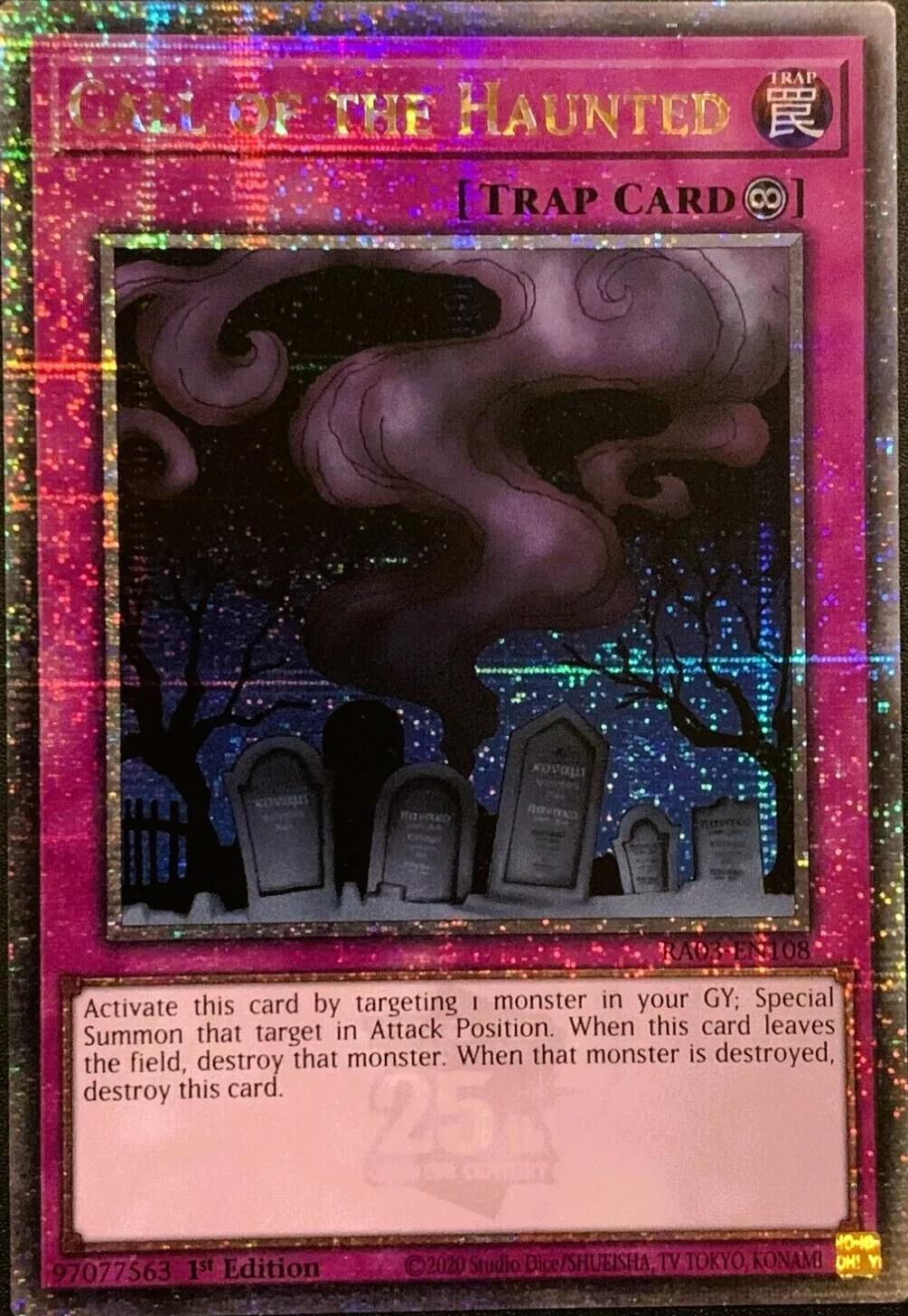 Call of the Haunted (RA03-EN108) Quarter Century Secret Rare - Near Mint 1st Edition