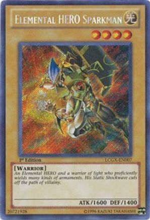 Elemental Hero Sparkman (LCGX-EN007) Secret Rare - Near Mint 1st Edition