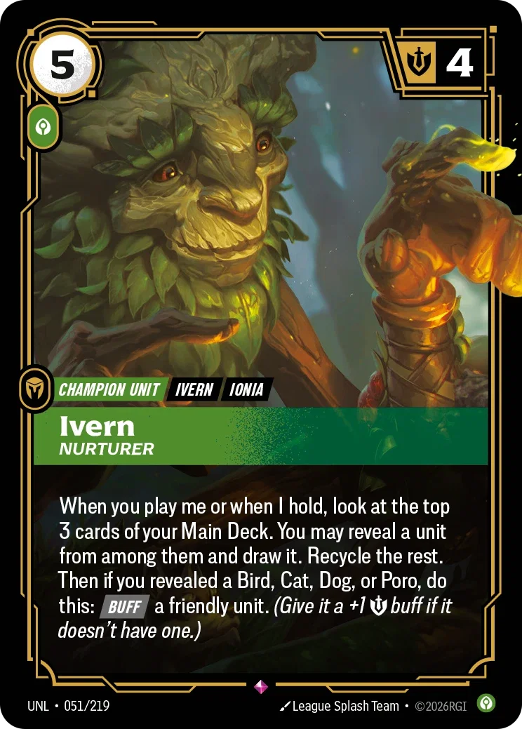 Ivern - Nurturer - 051/219 (UNL)  Rare