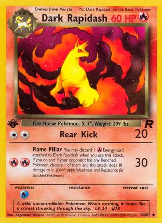 Dark Rapidash (44/82) 1st Edition